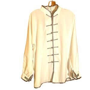 Cute Mandarin Collar Blouse. M